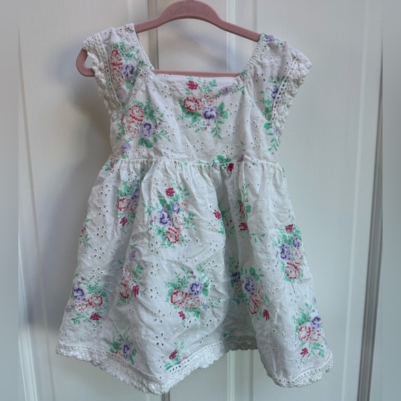NWOT Wonderkids 18M White Floral Lace Inlet Girls Party Dress - Picture 1 of 4